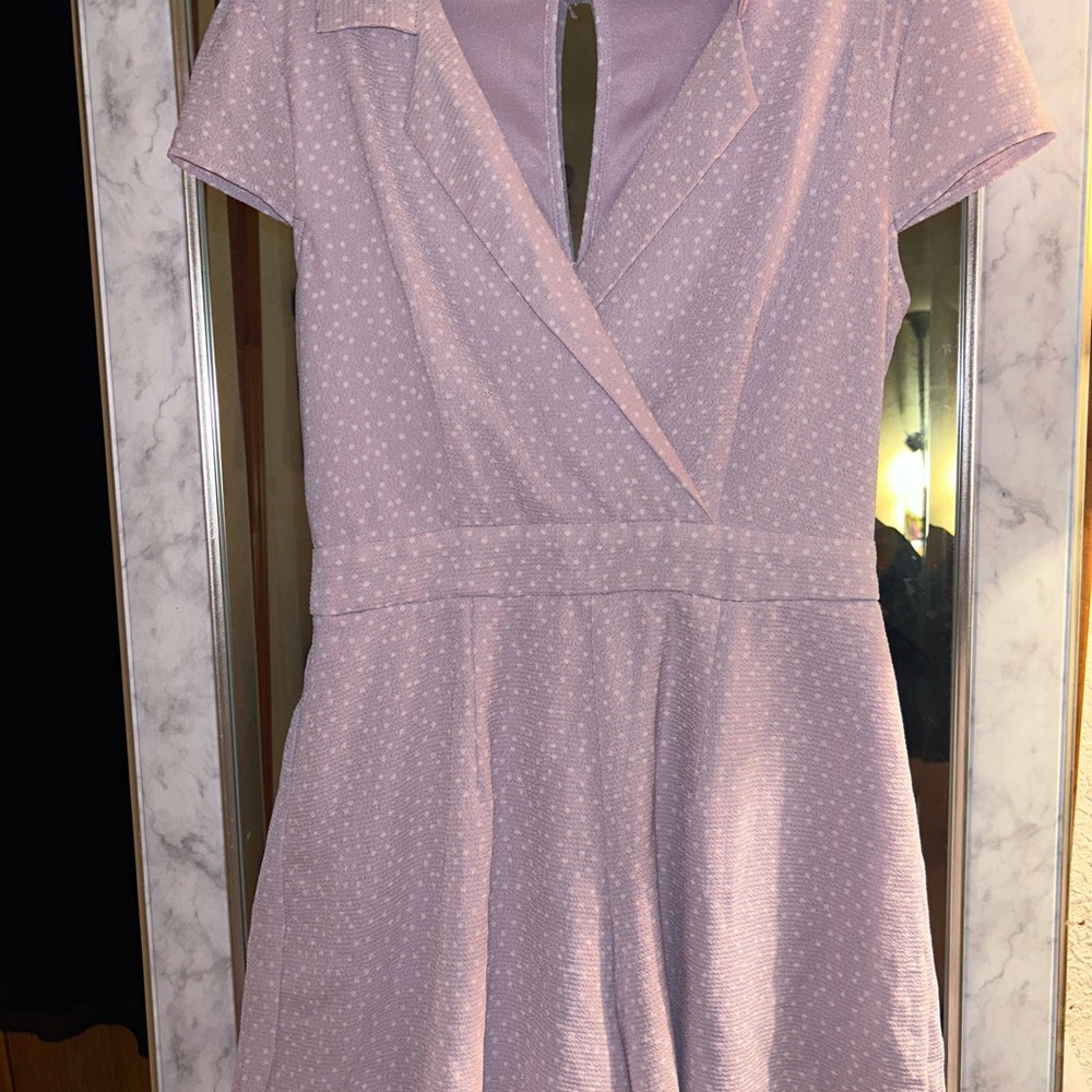 Purple Fit and Flare Jumpsuit with V-Neck for Casual Wear